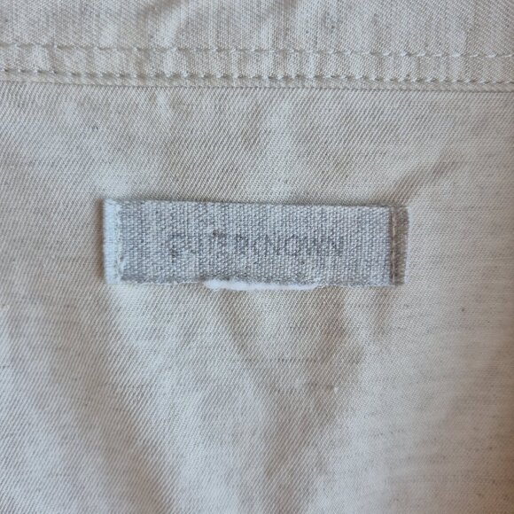 Outerknown S.E.A. Sea Jumpsuit Organic Cotton Linen Blend Button Natural Beige - Picture 9 of 14